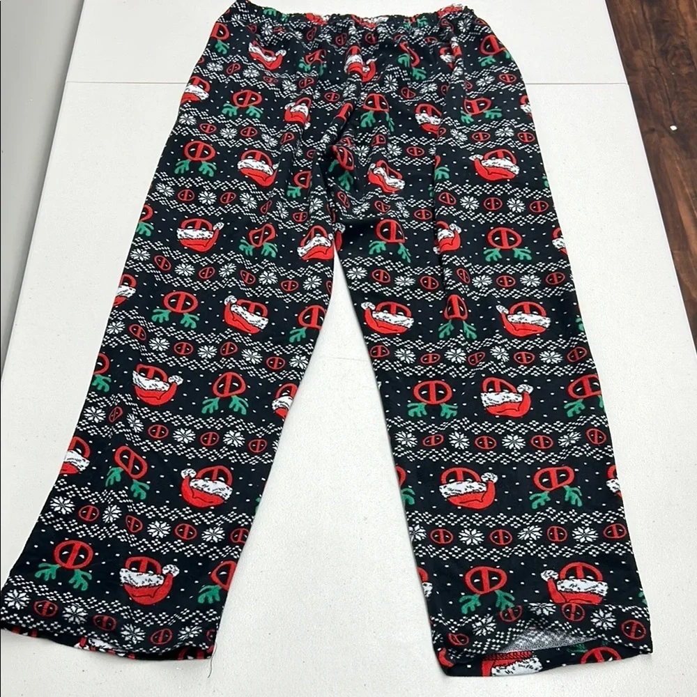 Aeropostale / Marvel Deadpool Red and Black Christmas Pajama Bottoms